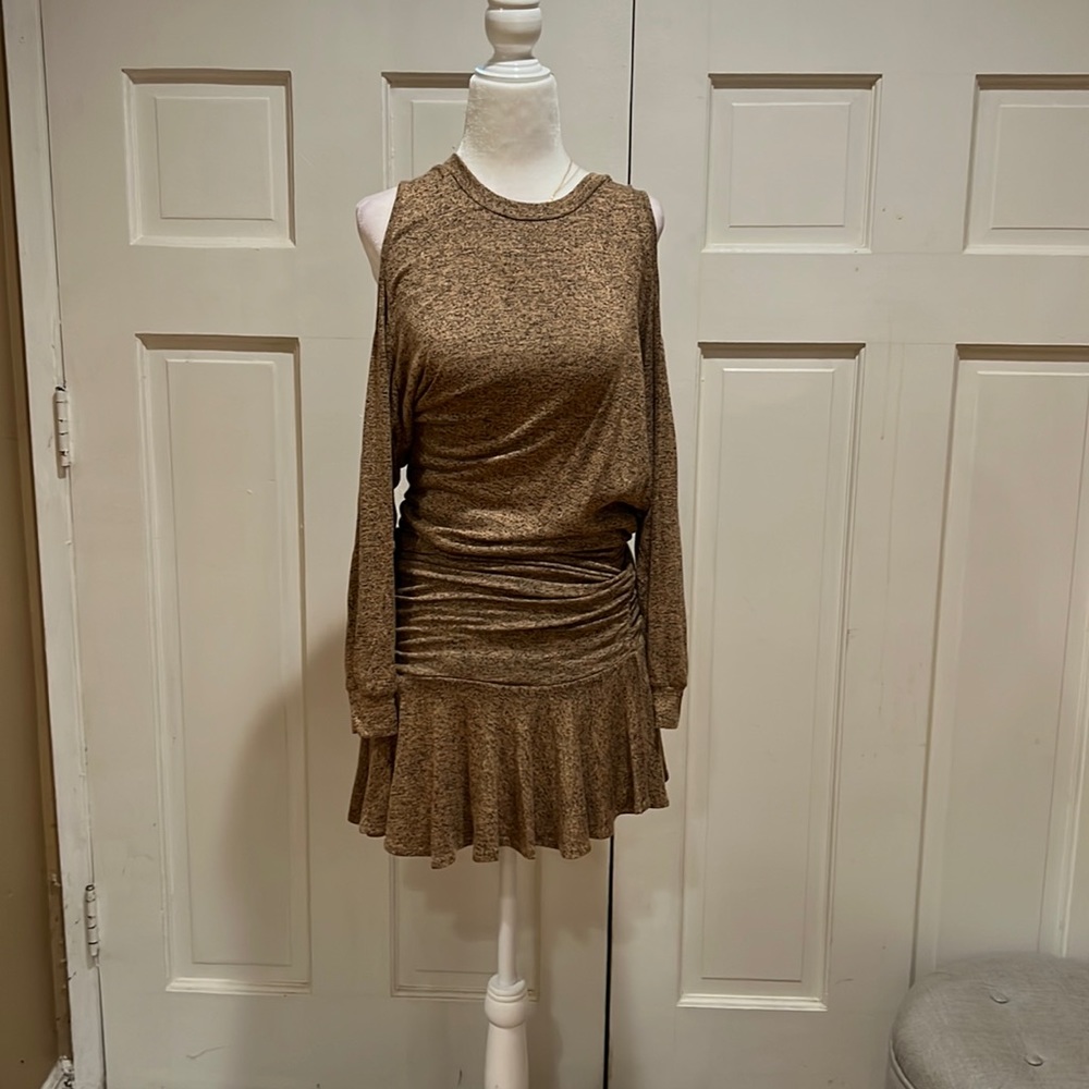 Riller & Fount Cold Shoulder Long Sleeves Mini Dress NWOT